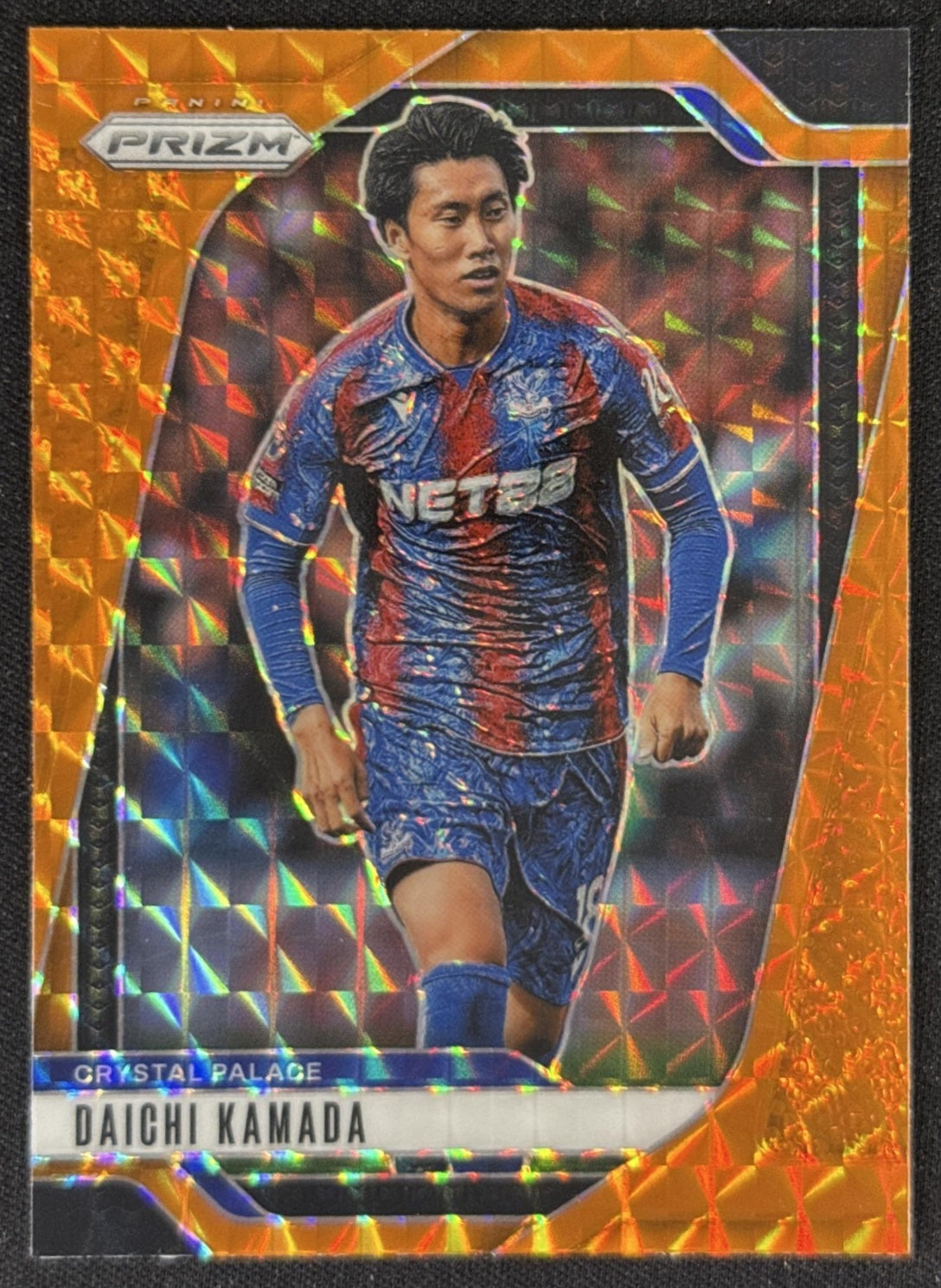 Daichi Kamada 2024 Prizm Premier League Orange Mosaic Prizm Crystal Palace Sports Trading Card
