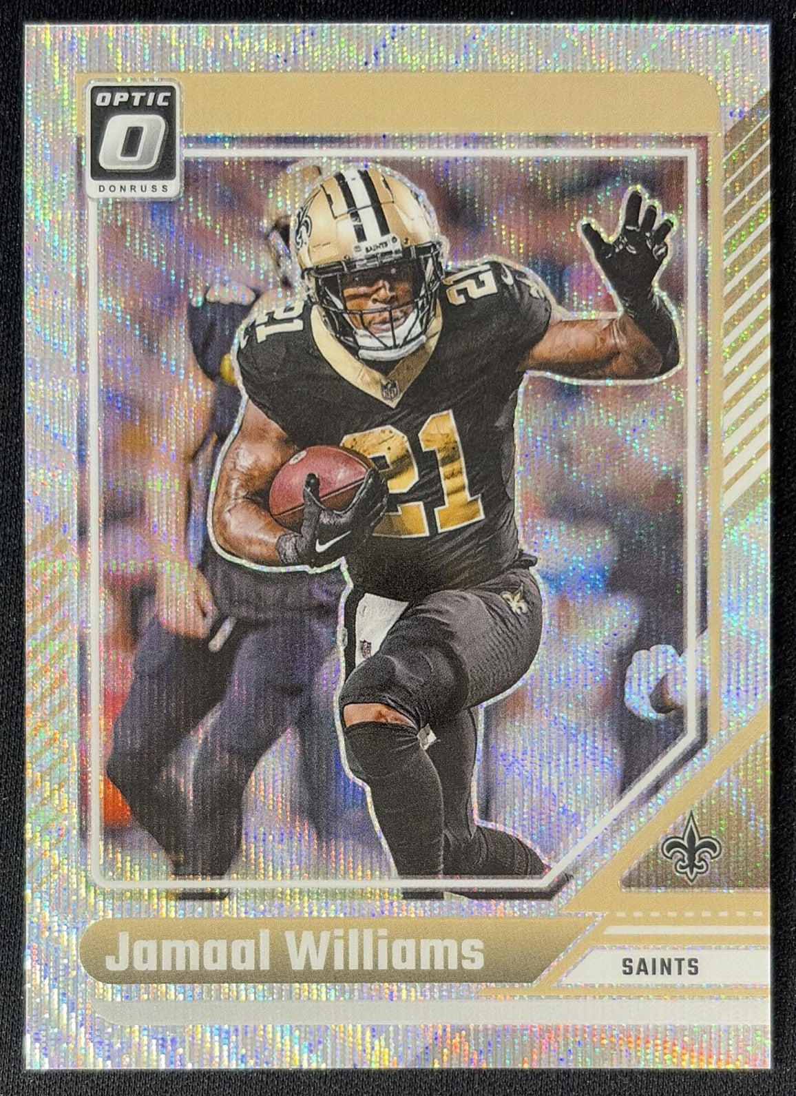 Jamaal Williams 2024 Panini Donruss Optic Wave /300 Saints front