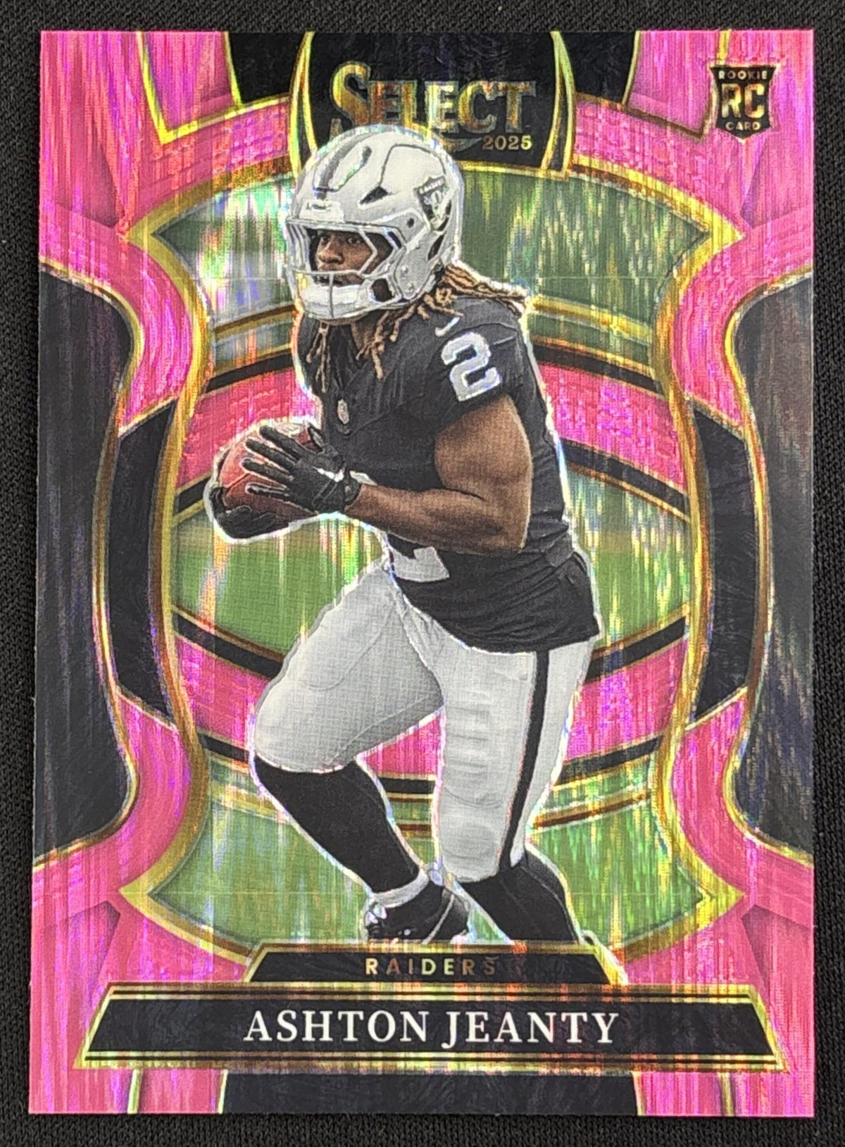 Ashton Jeanty 2025 Panini Select Concourse Pink Prizm Shock Raiders - Front