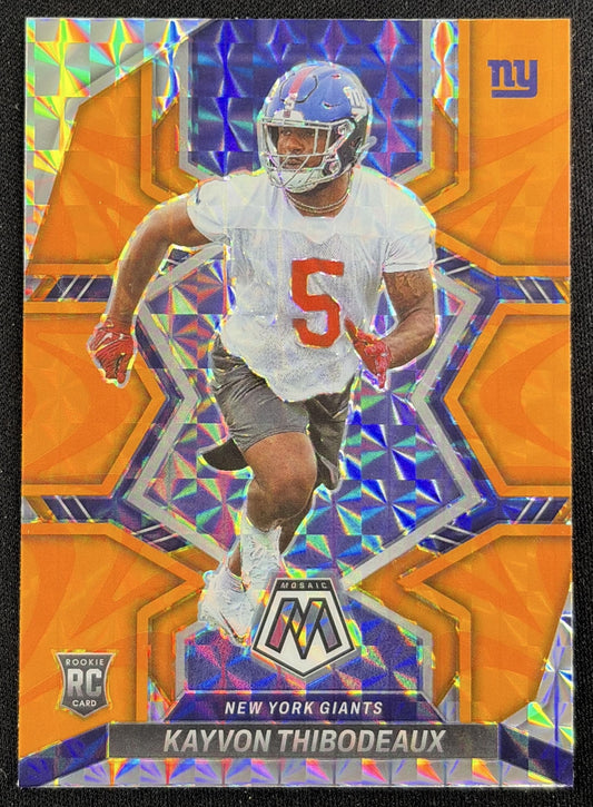 Kayvon Thibodeaux 2022 Panini Mosaic Reactive Orange Giants Sports Trading Card