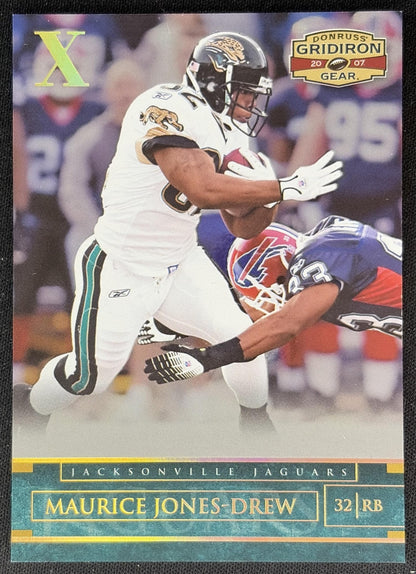 Maurice Jones-Drew 2007 Donruss Gridiron Gear Gold Holofoil X's /100 Jaguars