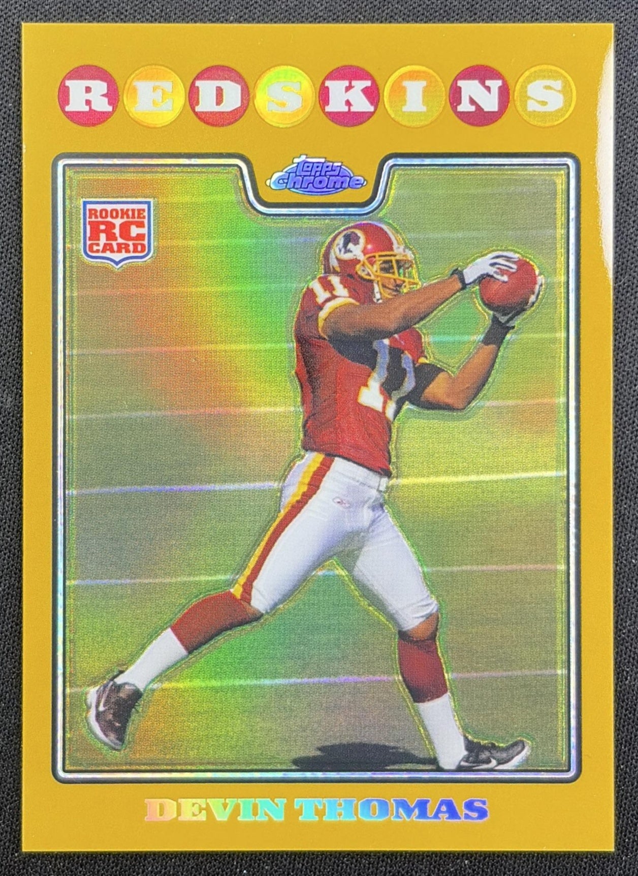 Devin Thomas 2008 Topps Chrome Gold Refractor /199 Redskins front