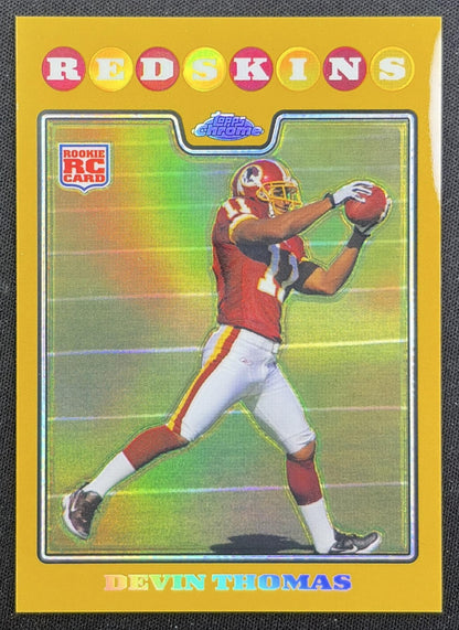 Devin Thomas 2008 Topps Chrome Gold Refractor /199 Redskins front
