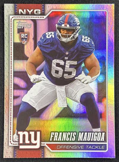 Francis Mauigoa 2026 Topps Rainbow Foil Giants Sports Trading Card