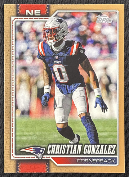 Christian Gonzalez 2026 Topps Gold /2026 Patriots