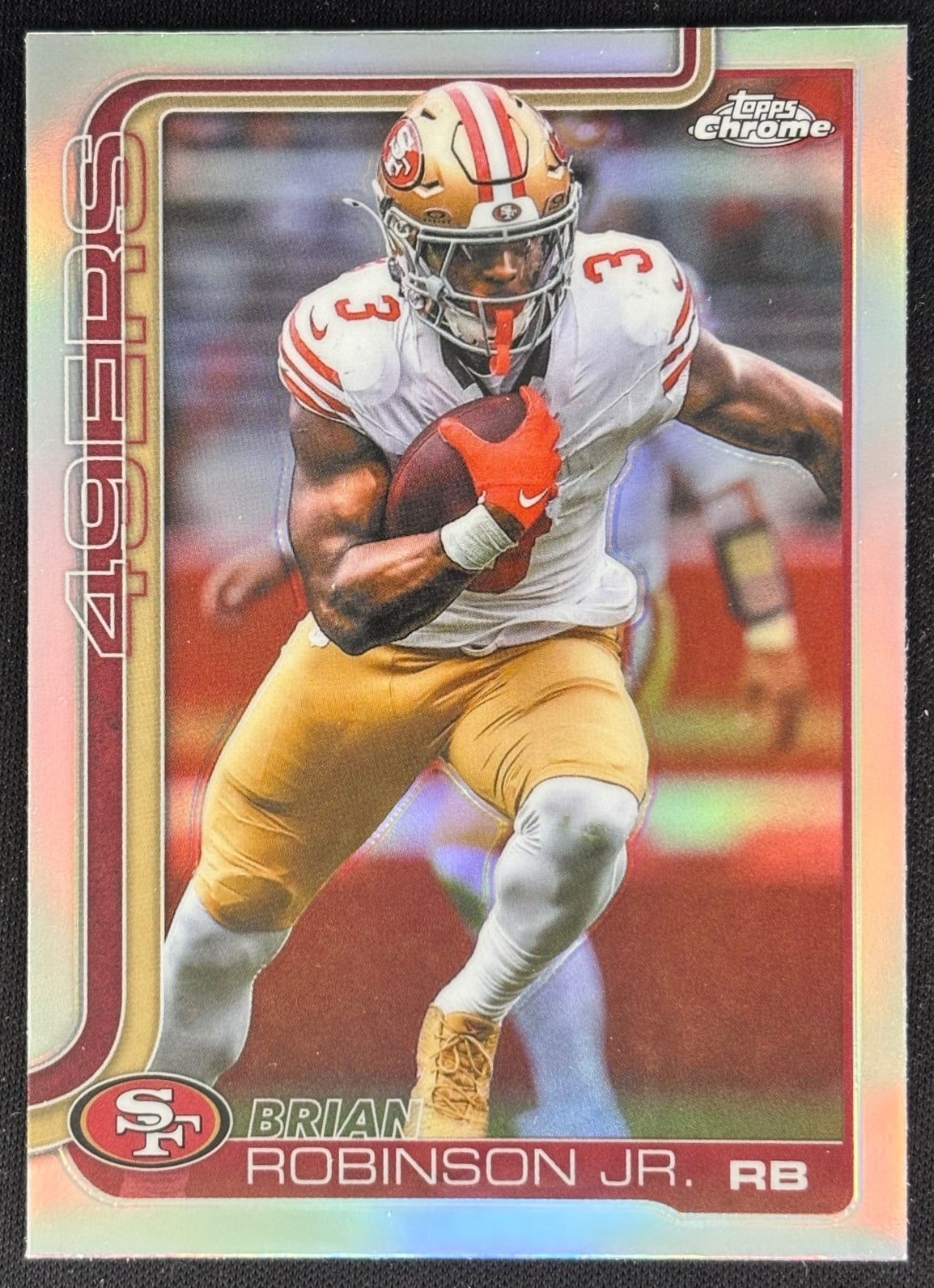 Brian Robinson Jr. 2025 Chrome Refractor 49ers Sports Trading Cards