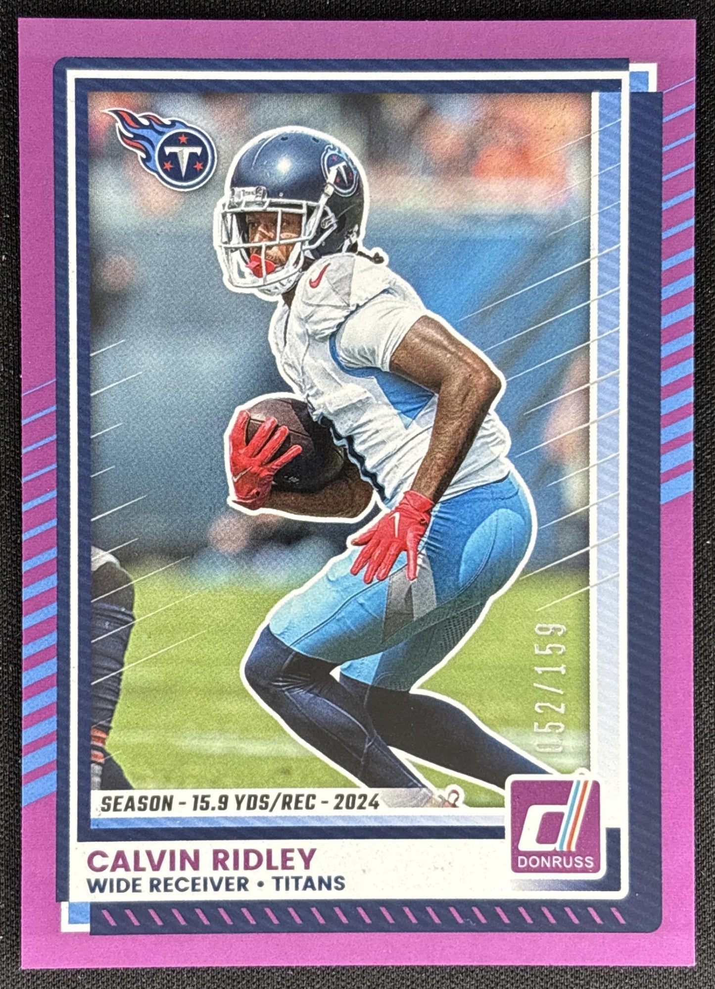 Calvin Ridley 2025 Panini Donruss Season Stat Line /159 Titans