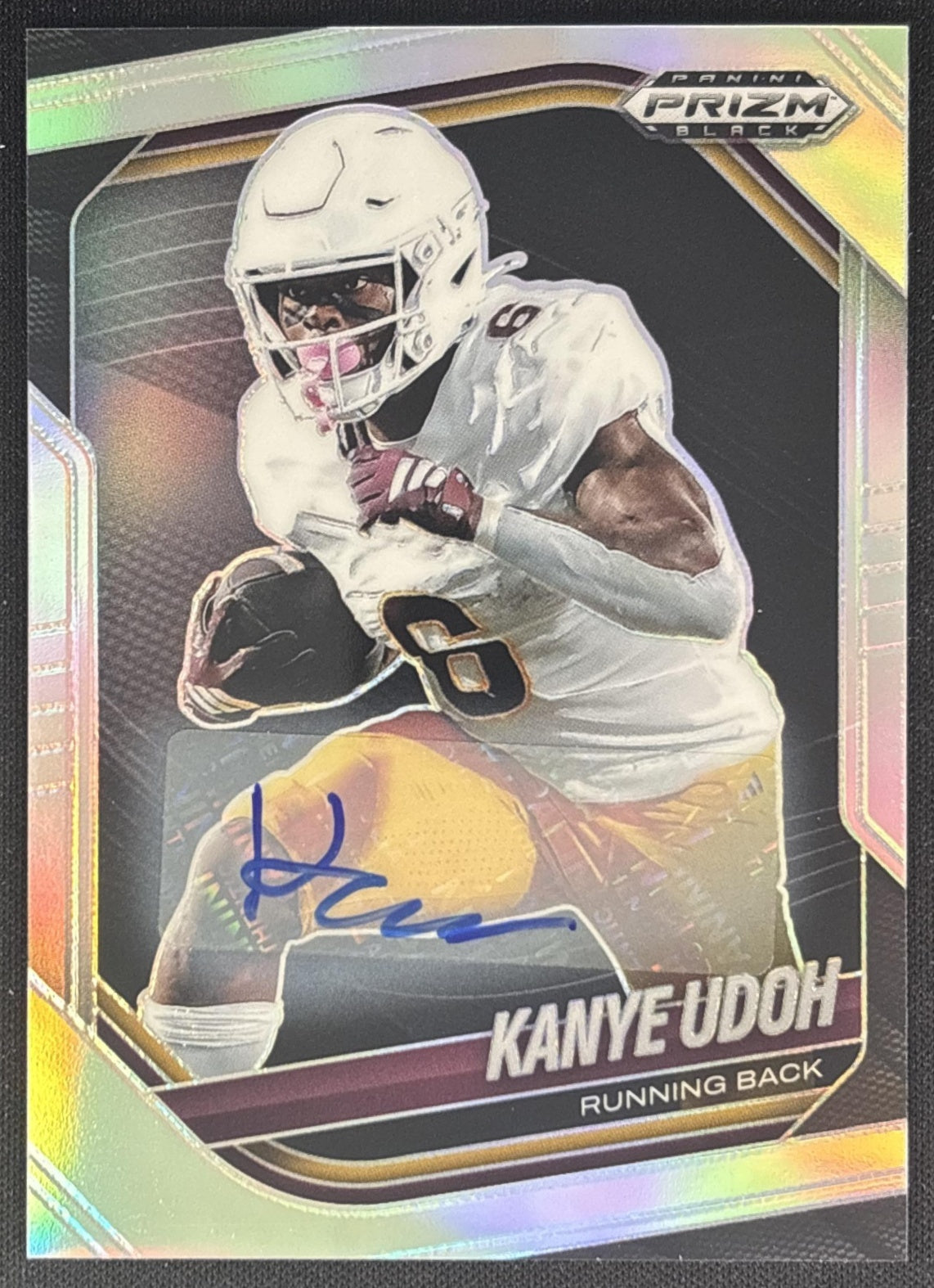 Kanye Udoh 2025 Panini Prizm Black Prospects Auto Sun Devils front
