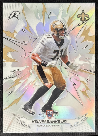 Kelvin Banks Jr. 2025 Topps Resurgence Refractor Saints front