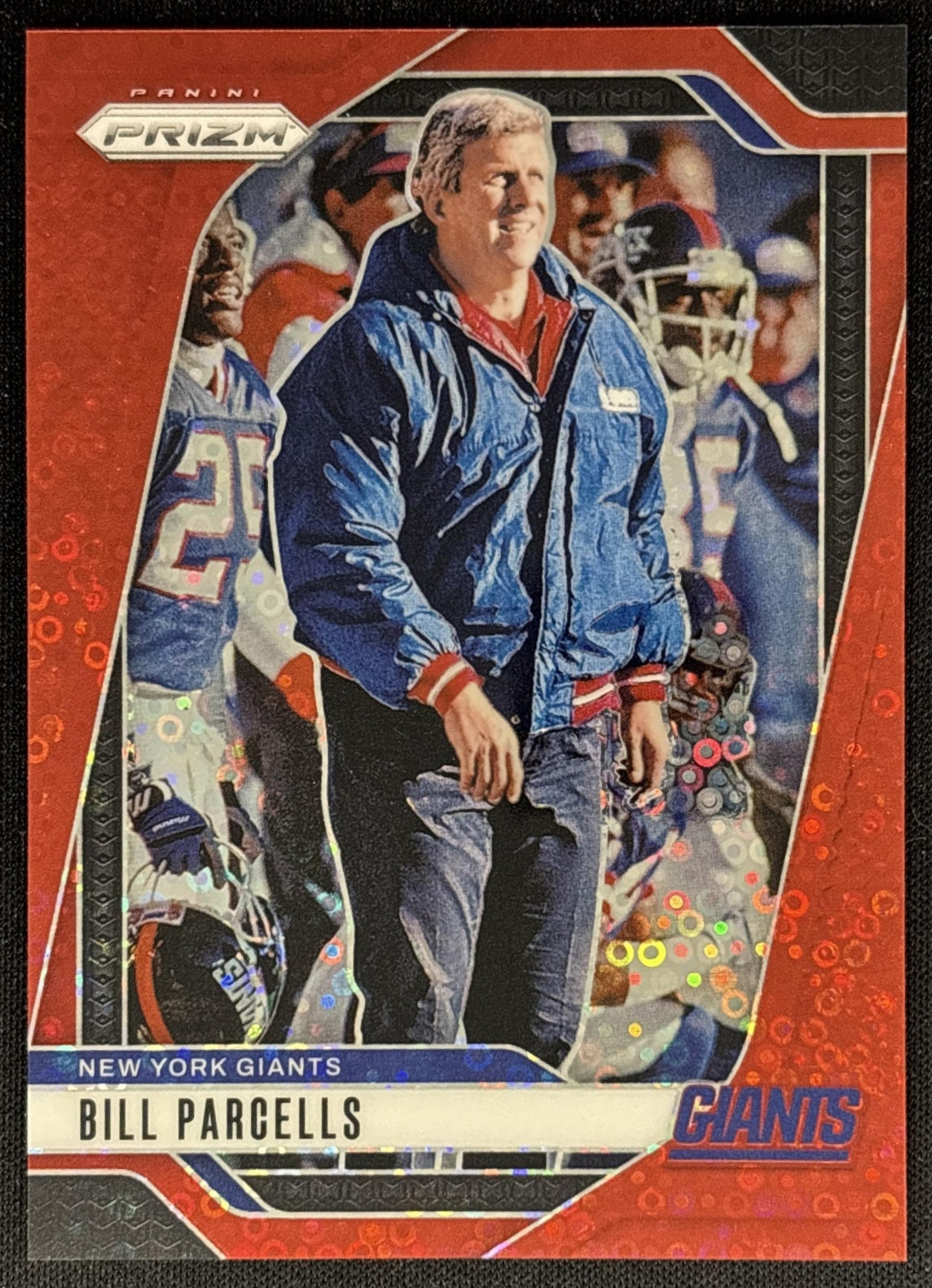 Bill Parcells 2024 Panini Prizm No Huddle Red /75 Giants Sports Trading Cards