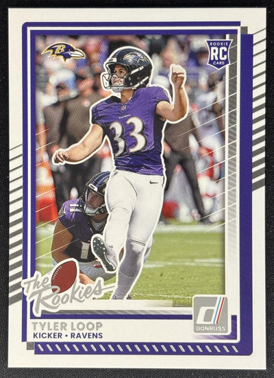 Tyler Loop 2025 Panini Donruss Rookies & Highlights Ravens Sports Trading Cards