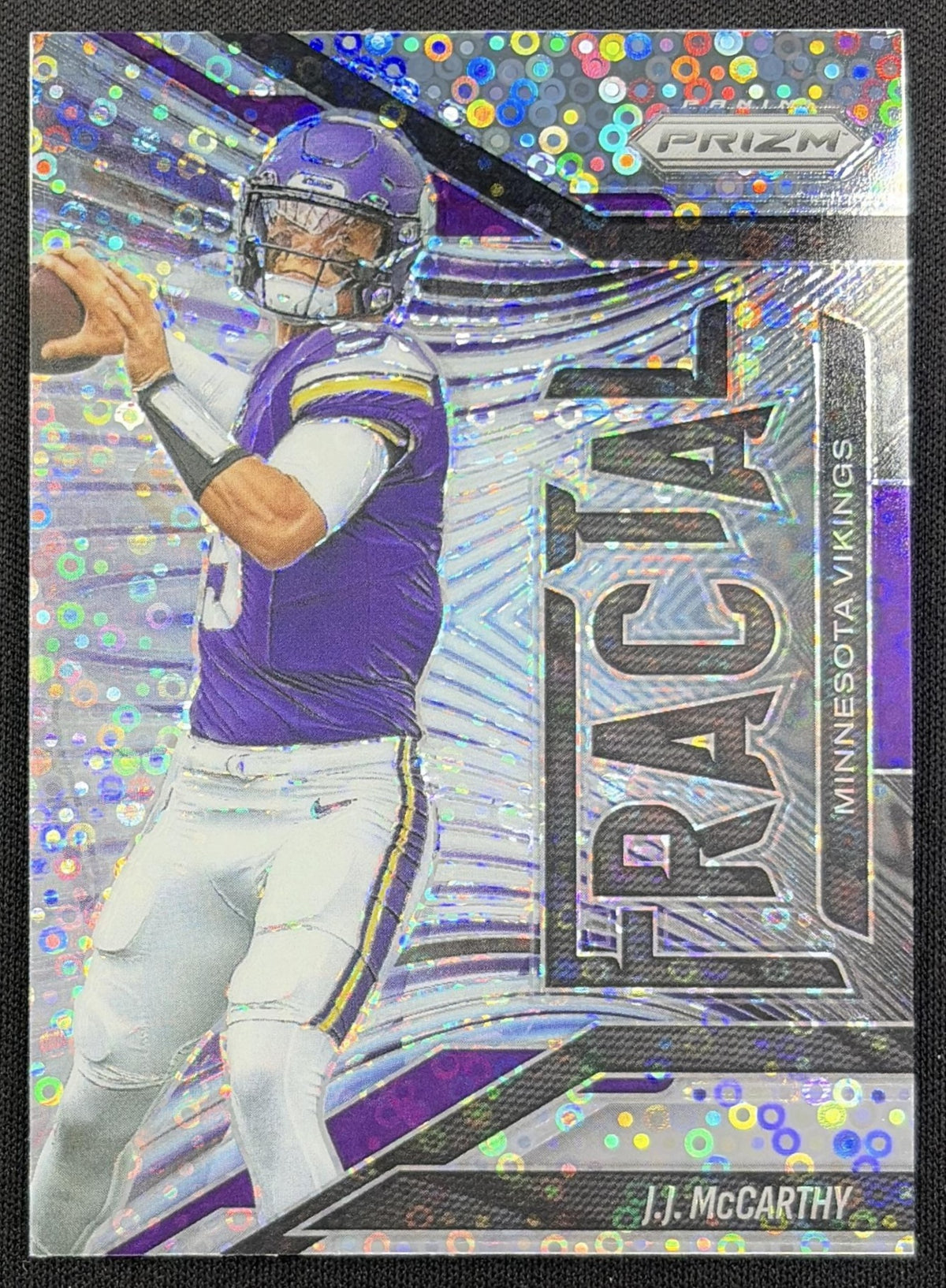 J.J. McCarthy 2025 Panini Prizm Fractal No Huddle Vikings Minnesota Vikings