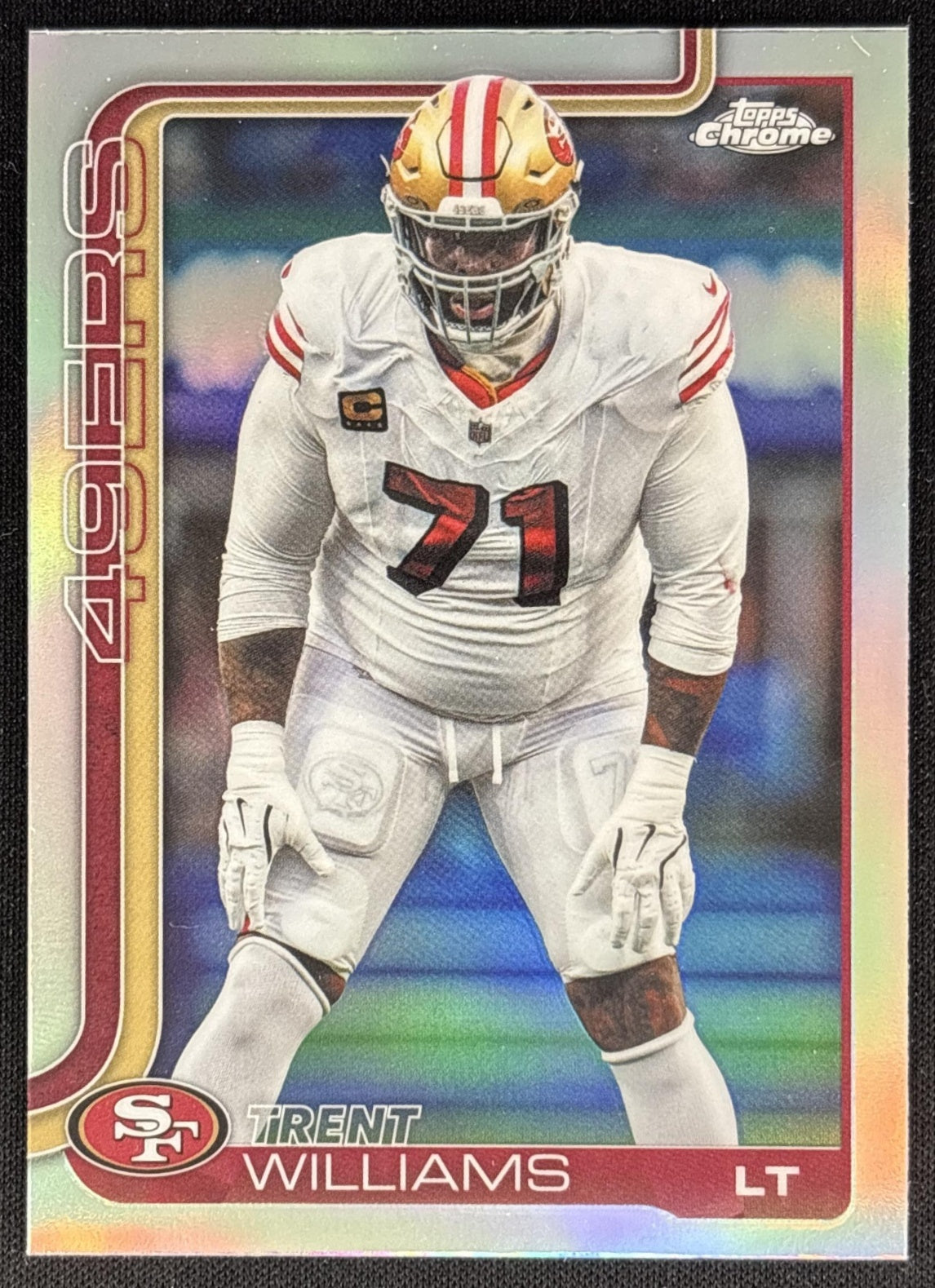 Trent Williams 2025 Topps Chrome Pulsar Refractor 49ers Default Title Sports Trading Cards
