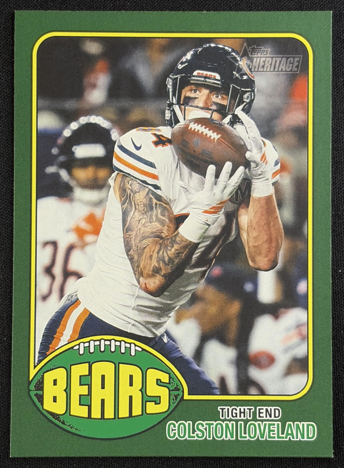 Colston Loveland 2026 Topps Heritage Dark Green Border Bears