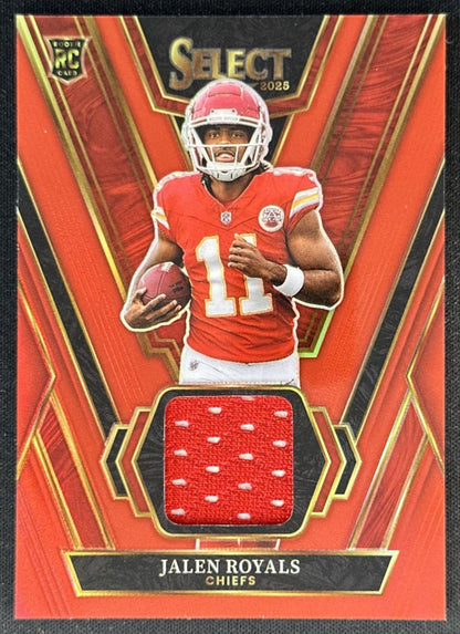 Jalen Royals 2025 Panini Select Rookie Swatches Red Prizm Chiefs Default Title Sports Trading Cards