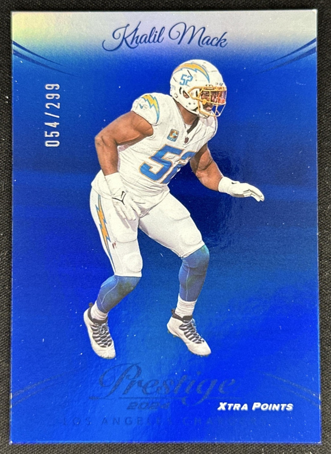 Khalil Mack 2024 Panini Prestige Blue Premium Xtra Points /299 Chargers
