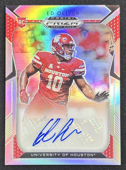 Ed Oliver 2019 Panini Prizm Draft Picks Prizms Silver Auto Bills