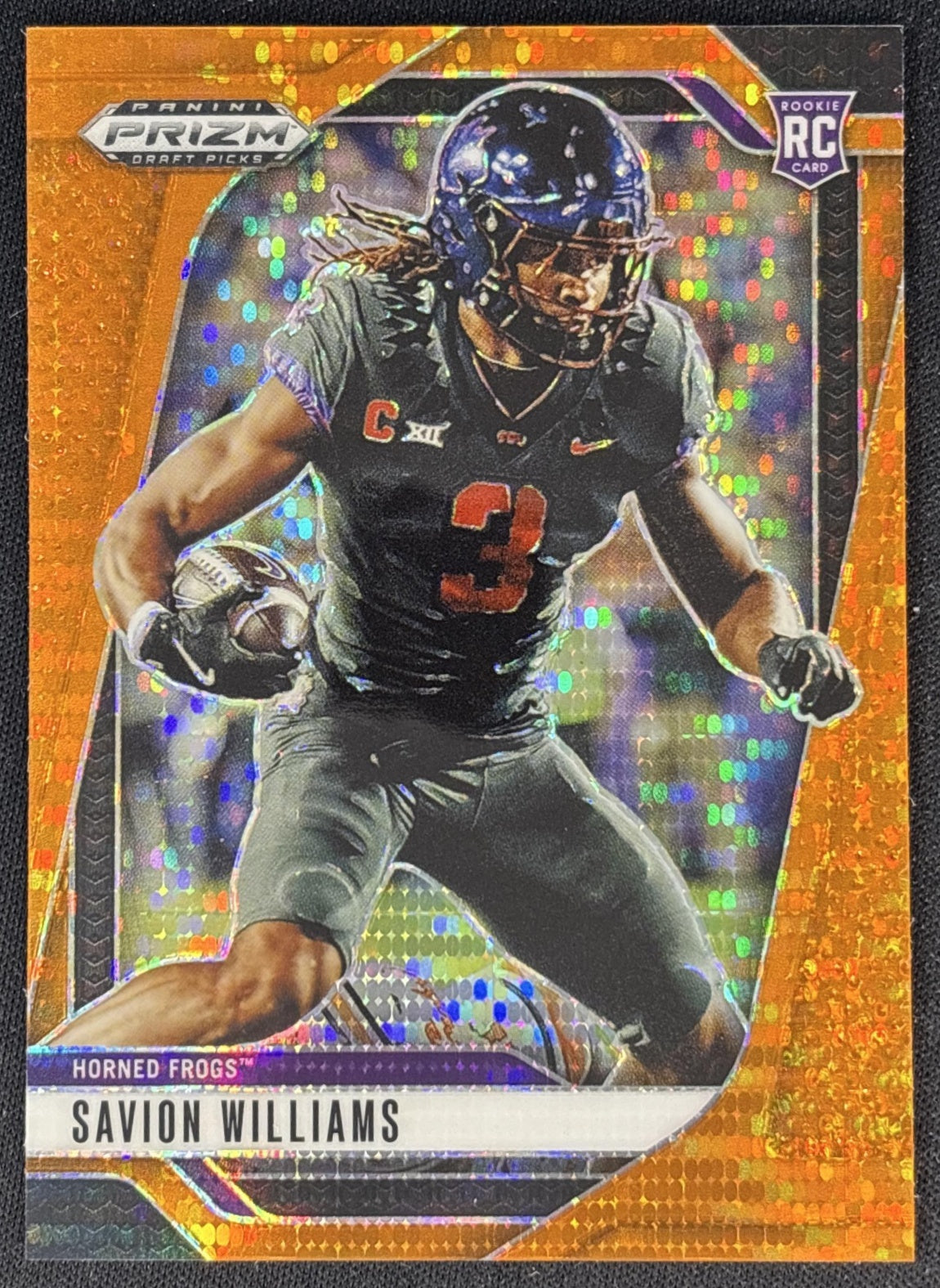 Savion Williams 2025 Panini Prizm Draft Picks Orange Pulsar /75 Horned Frogs Sports Trading Cards