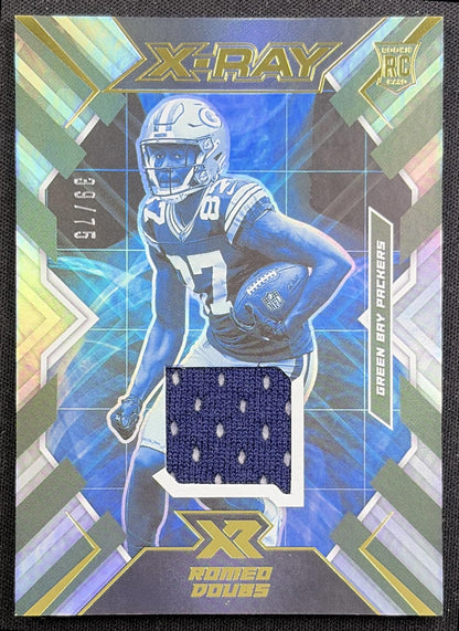 Romeo Doubs 2022 Panini XR X Ray Swatches /75 Packers
