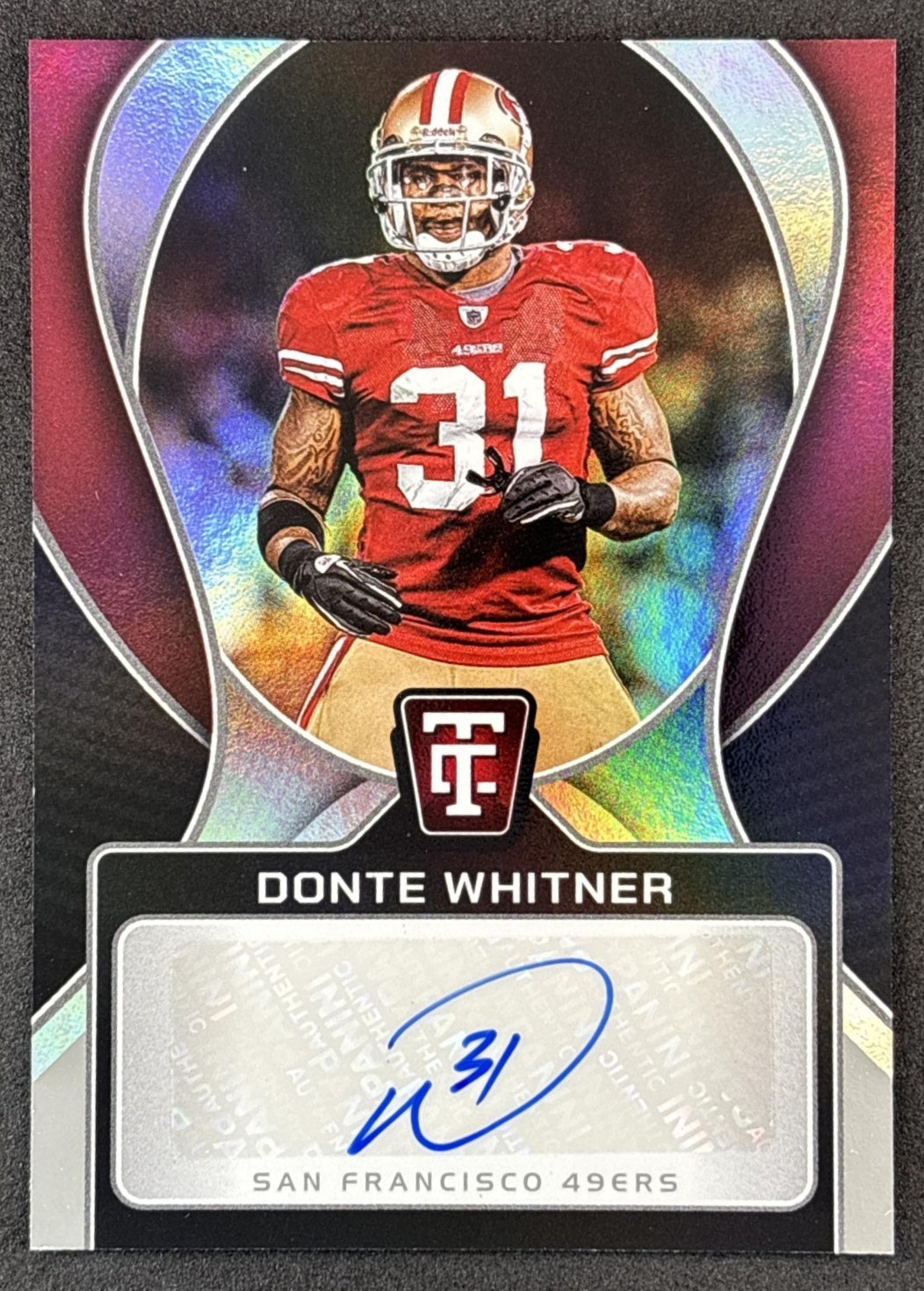 Donte Whitner 2024 Panini Totally Certified Signatures 49ers