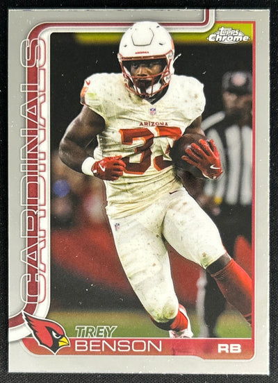 Trey Benson 2025 Topps Chrome Cardinals Default Title Sports Trading Cards