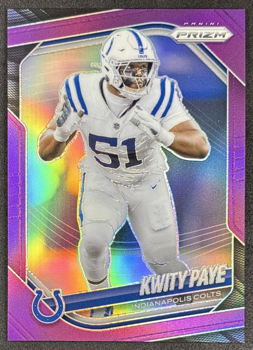 Kwity Paye 2025 Panini Prizm Purple /125 Colts front