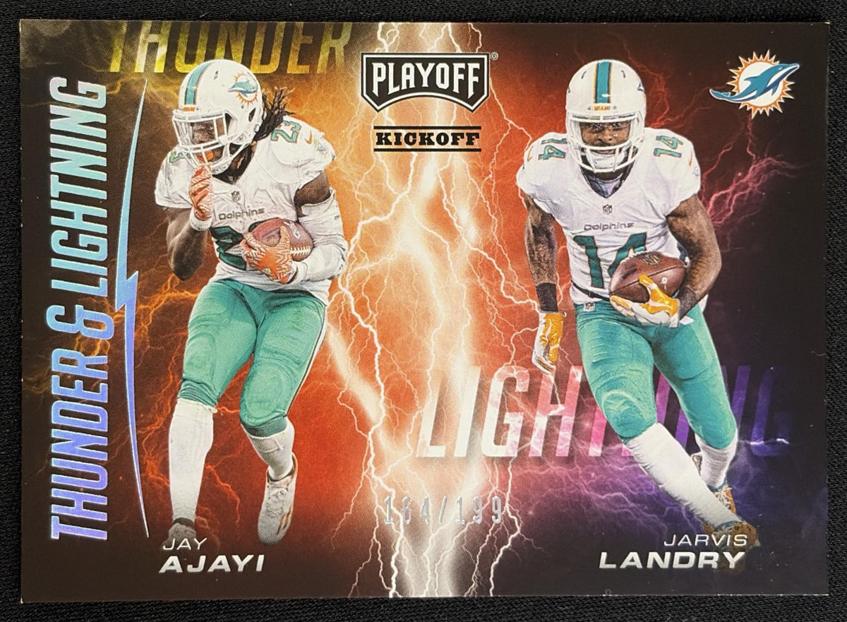 Jay Ajayi 2017 Panini Playoff Boss Hoggs Kickoff /199 Dolphins sports trading card front