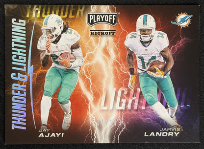 Jay Ajayi 2017 Panini Playoff Boss Hoggs Kickoff /199 Dolphins sports trading card front