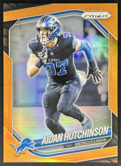 Aidan Hutchinson 2025 Panini Prizm Orange /249 Lions Front