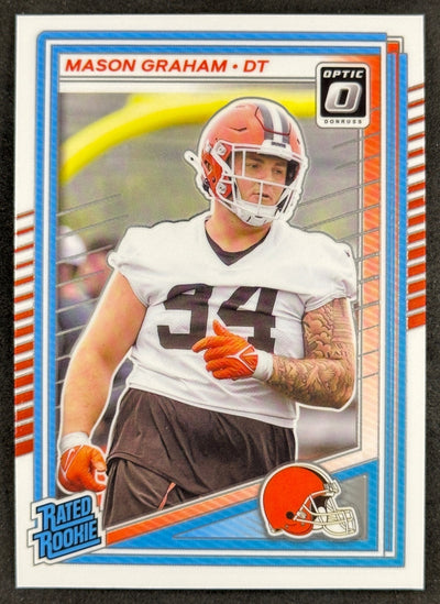 Mason Graham 2025 Donruss Optic Rated Rookie Browns Sports Trading Card