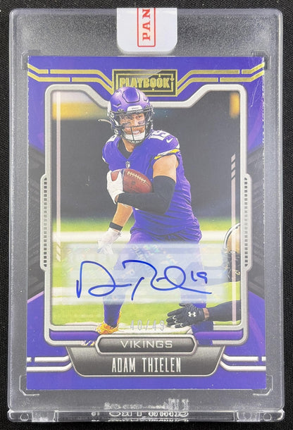 Adam Thielen 2021 Panini Playbook Signatures Gold /49 Vikings