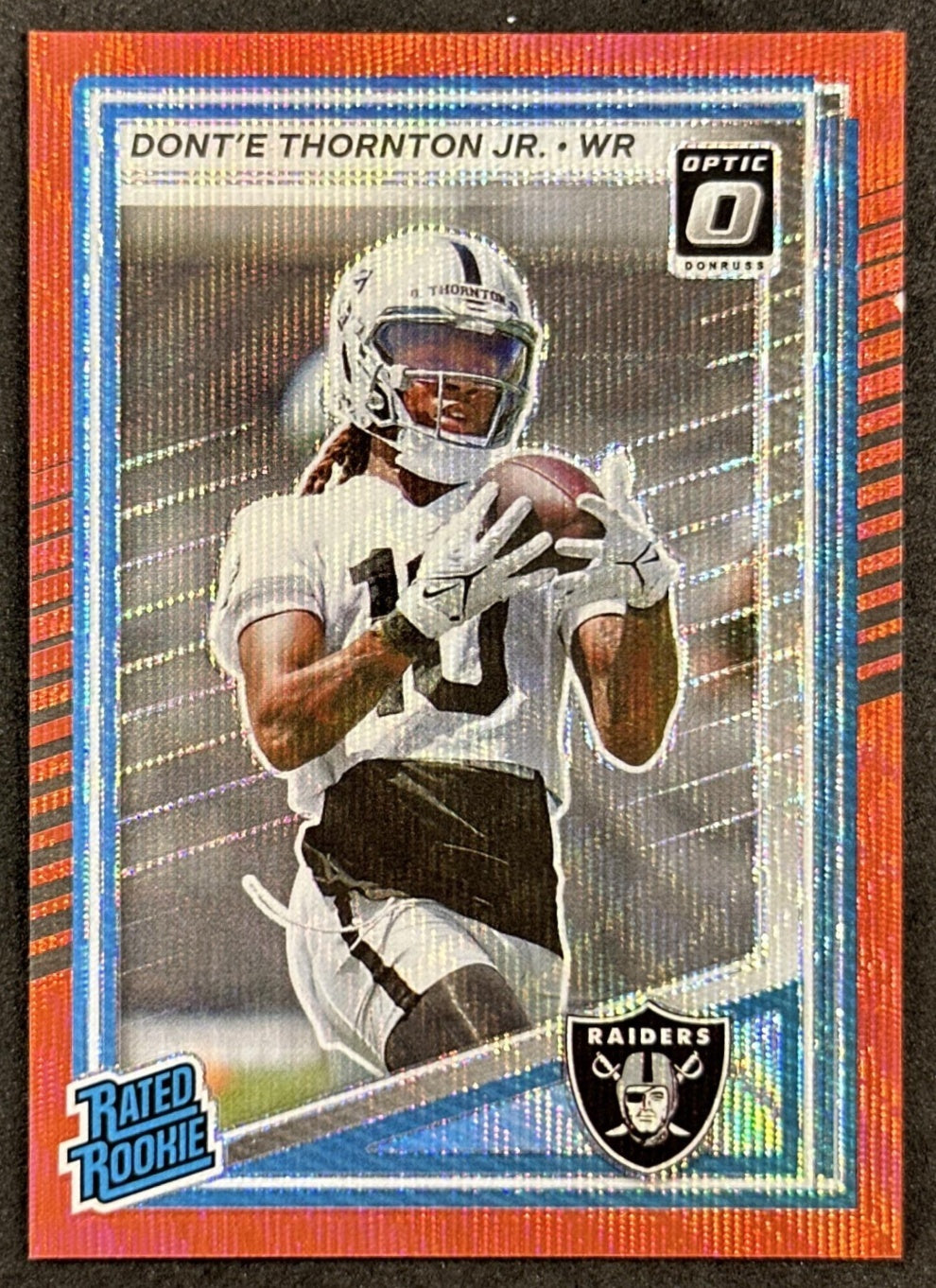Dont'e Thornton Jr. 2025 Donruss Optic Rated Rookie Preview Red Wave Raiders
