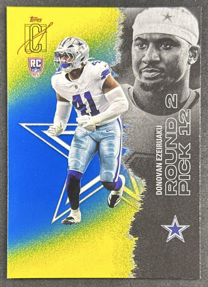Donovan Ezeiruaku 2025 Topps Signature Class Rookie Blue & Yellow Foil Cowboys