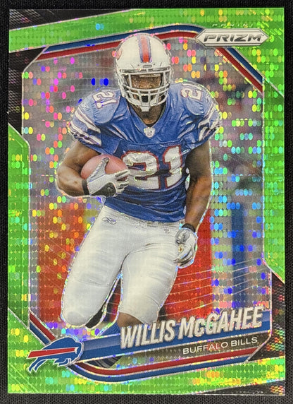 Willis McGahee 2025 Panini Prizm Neon Green Pulsar Bills