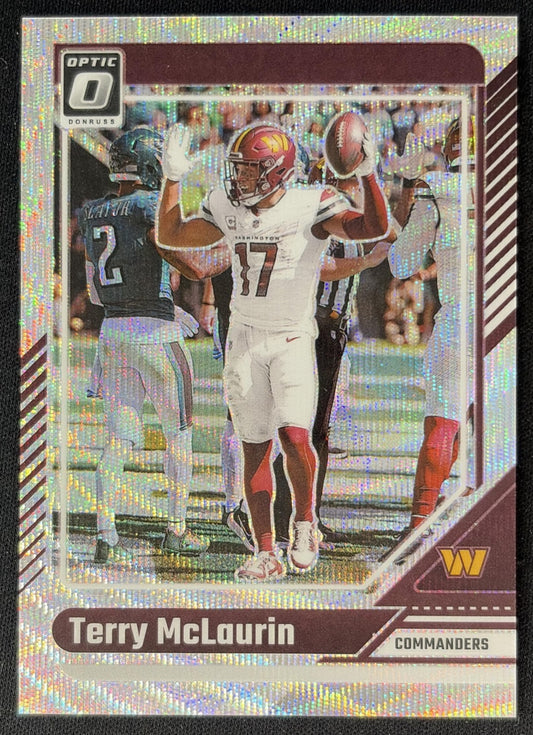 Terry McLaurin 2024 Panini Donruss Optic Wave /300 Commanders front