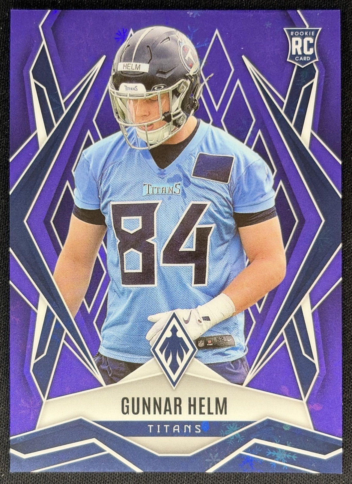 Gunnar Helm 2025 Panini Phoenix Purple Hyper Prizm /249 Titans Sports Trading Cards