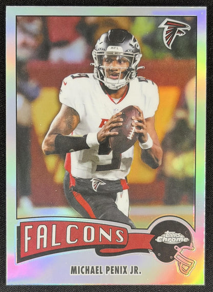 Michael Penix Jr. 2025 Topps Chrome 1975 Refractor Falcons