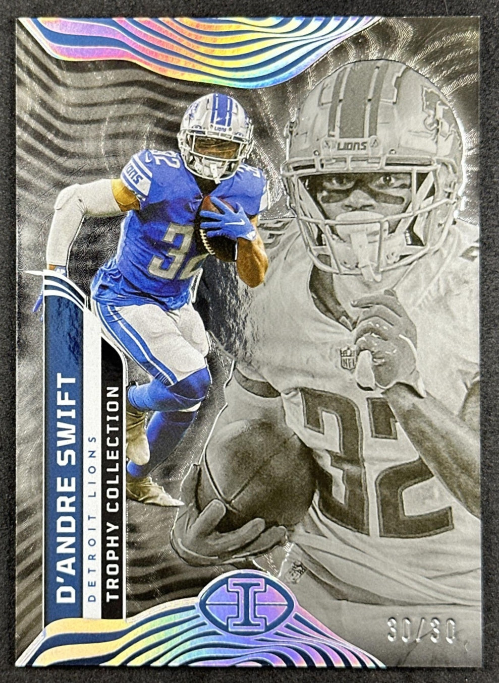 D'Andre Swift 2022 Illusions Trophy Collection /30 Lions Bears Sports Trading Cards