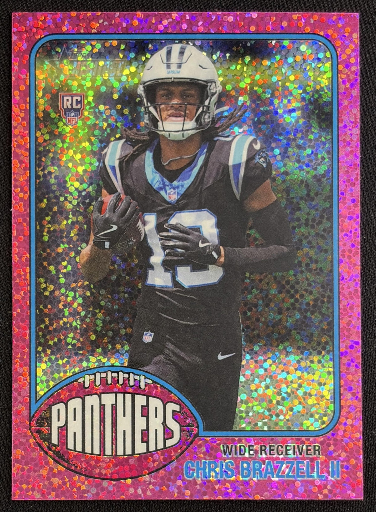 Chris Brazzell II 2026 Topps Heritage Chrome Pink Sparkle Panthers