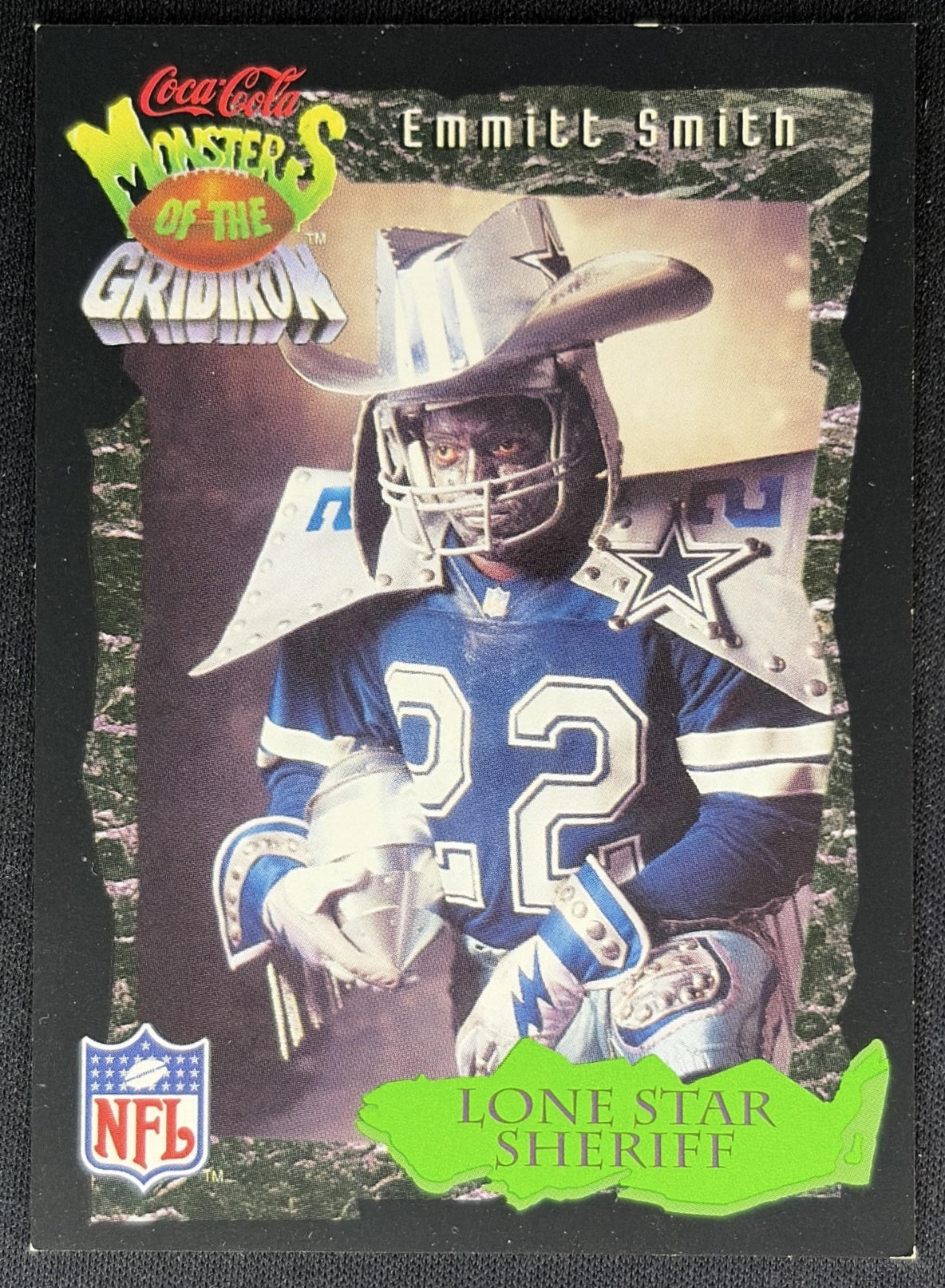 Emmitt Smith 1994 Classic Coca-Cola Monsters of the Gridiron Cowboys 2 front