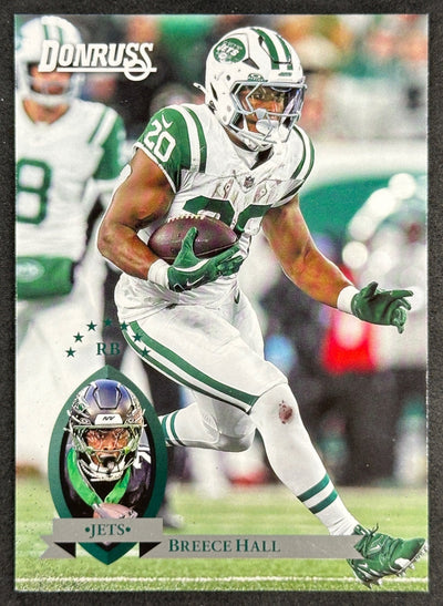 Breece Hall 2025 Donruss Retro 1995 Jets Sports Trading Card