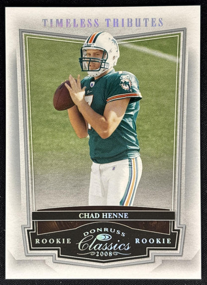 Chad Henne 2008 Donruss Classics Timeless Tributes Silver /100 Dolphins front