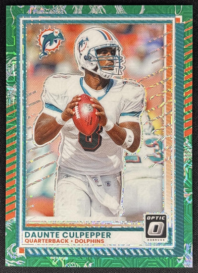 Daunte Culpepper 2025 Panini Donruss Optic Dragon Prizm /24 Dolphins Sports Trading Card