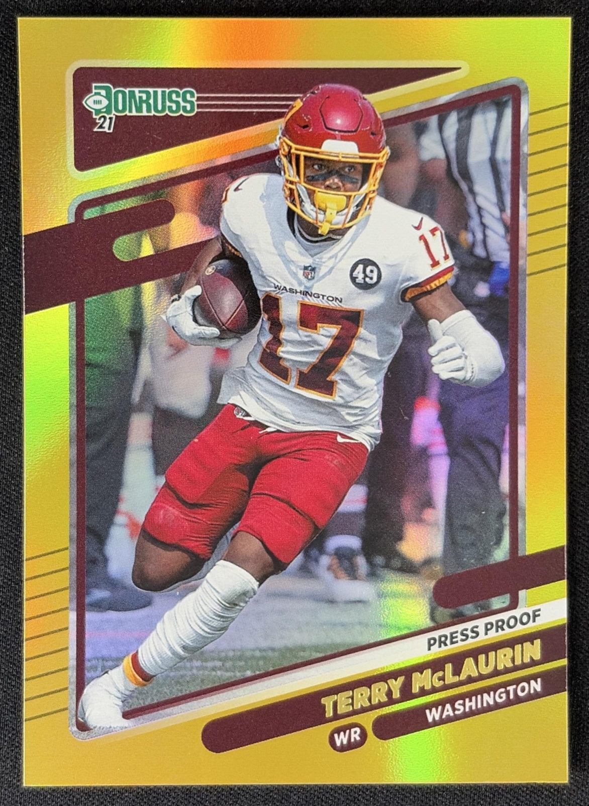 Terry McLaurin 2021 Panini Donruss Press Proof Premium Commanders