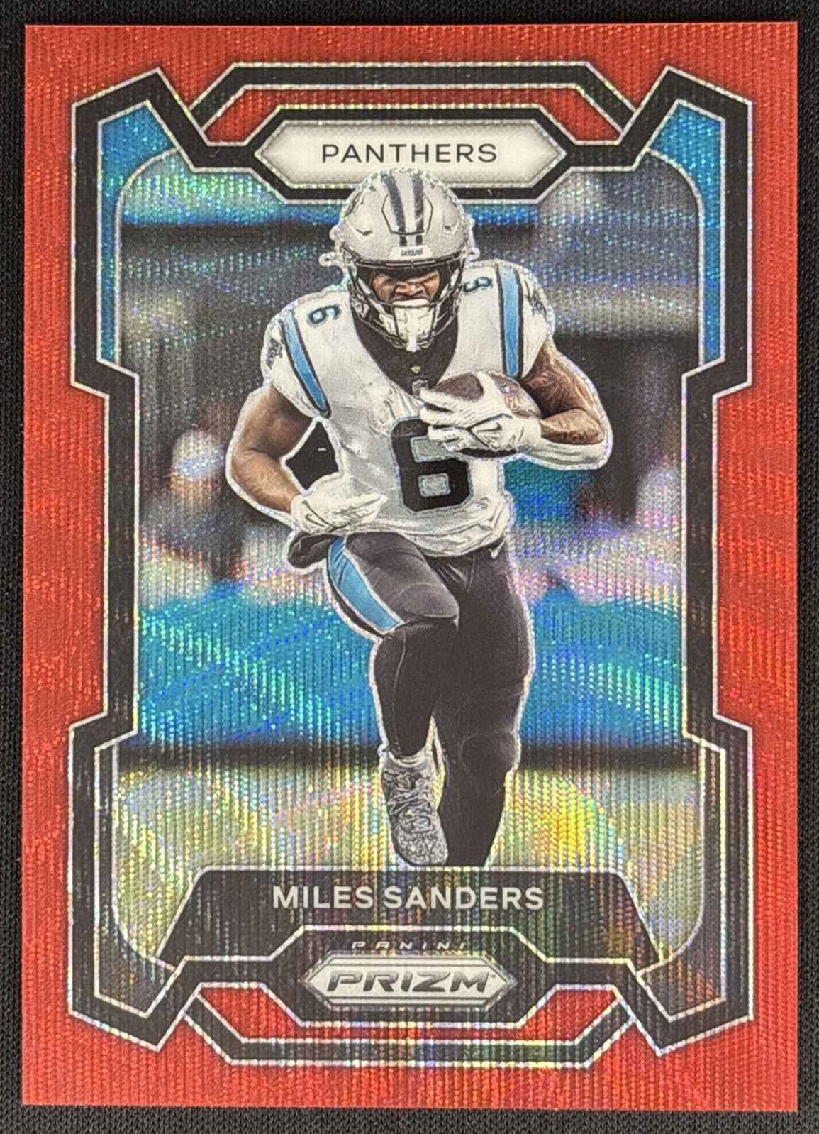 Miles Sanders 2023 Panini Prizm Red Wave /149 Panthers Sports Trading Cards