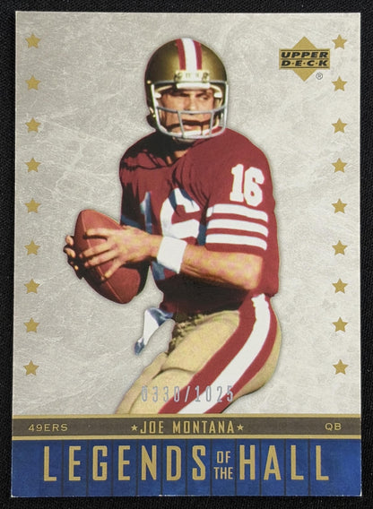 Joe Montana 2005 Upper Deck Legends /1025 49ers Sports Trading Card