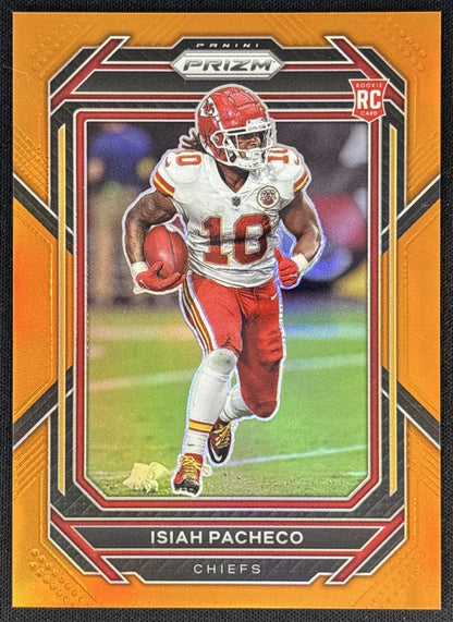 Isiah Pacheco 2022 Panini Prizm Orange /249 Chiefs front