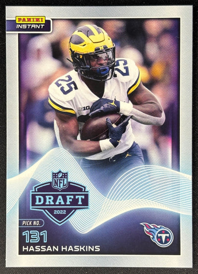 Hassan Haskins 2022 Instant NFL Draft Night Titans Sports Trading Card