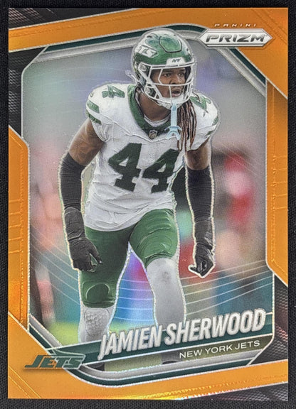Jamien Sherwood 2025 Panini Prizm Orange /249 Jets