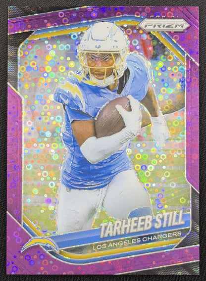 Tarheeb Still 2025 Panini Prizm No Huddle Purple /75 Chargers Los Angeles Chargers